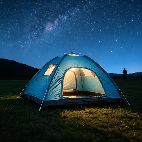 Person man family tent - person,