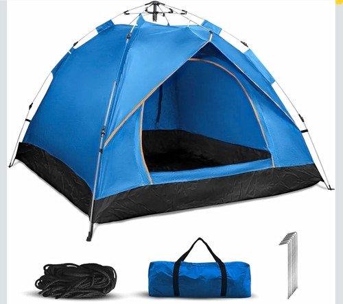 Blue black dome tent - tent, 2–3