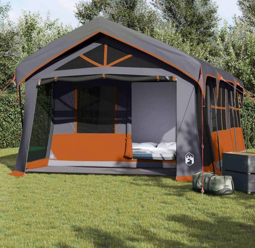 Family tent grey - and, orange