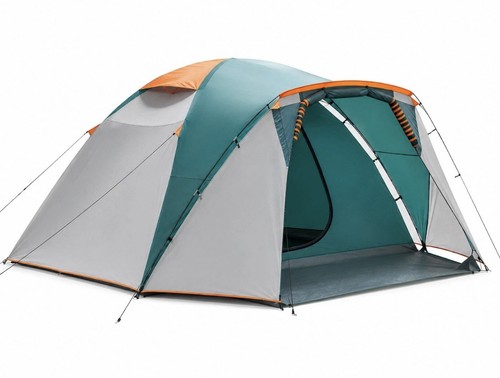 Teal grey person dome tent - person,