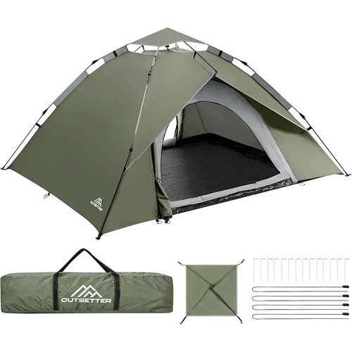 Instant pop camping tent - up,