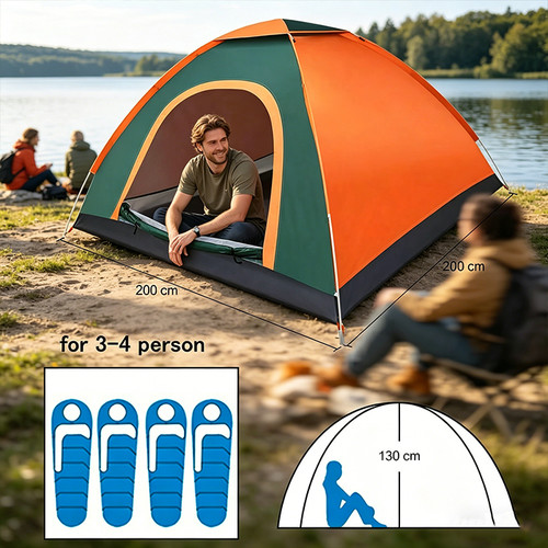 Man tent persons pop - tent, up